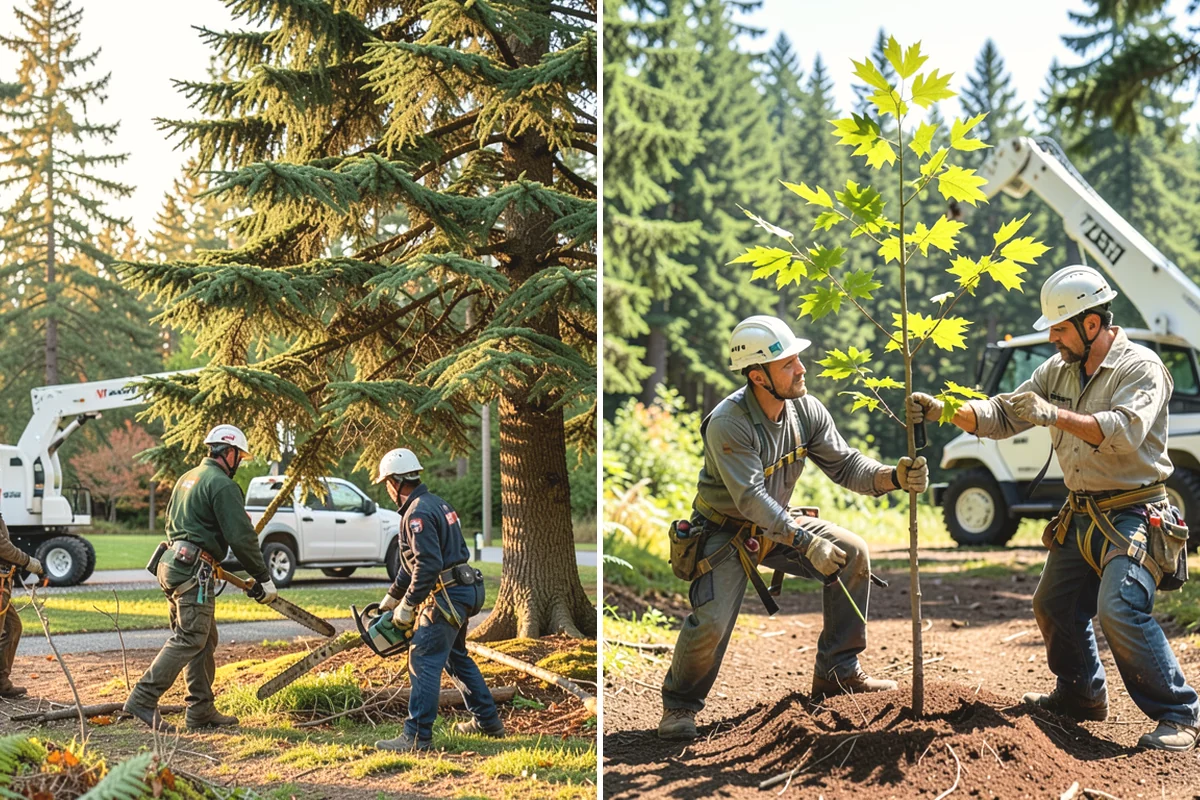 Fence line clearing in Yarrow Point, King County, WA - Assess the site and mark features to protect