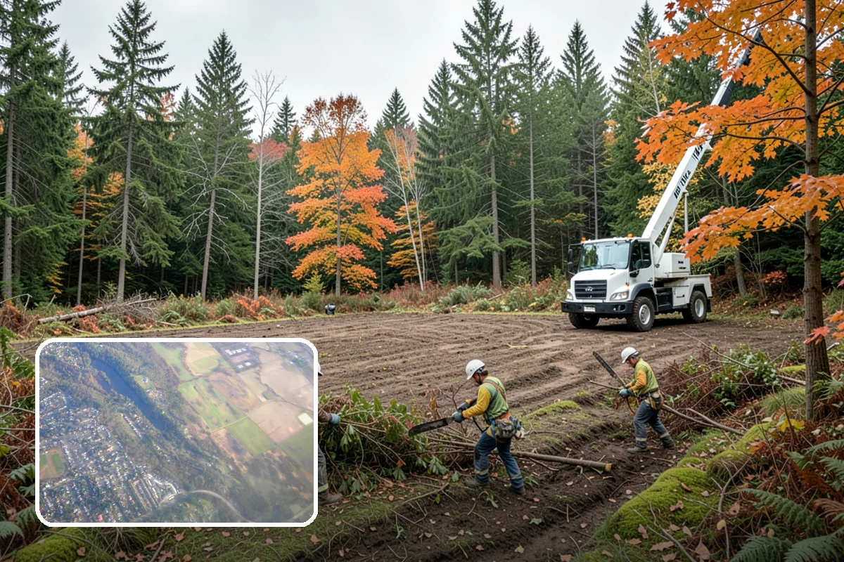Firewood cutting and delivery in Algona, King County, WA - Turns removed wood and debris into usable products