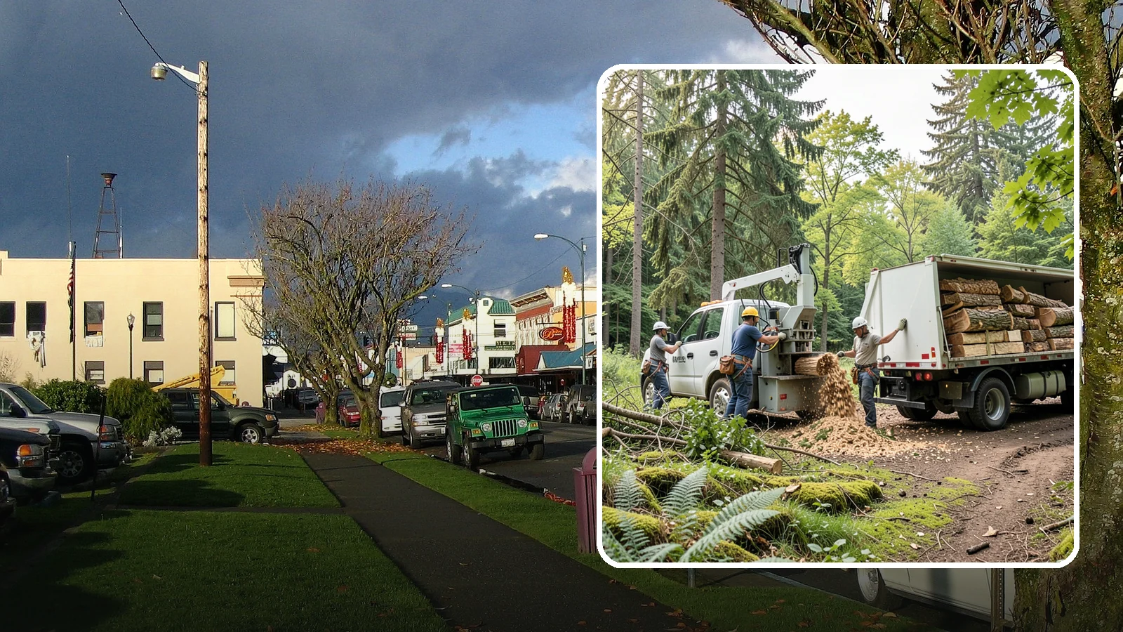 Firewood cutting and delivery in Arlington, Snohomish County, WA - The cutting of logs into firewood and its delivery.