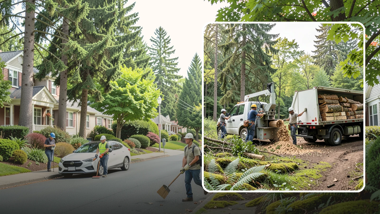 Firewood cutting and delivery in Beaux Arts Village, King County, WA - The cutting of logs into firewood and its delivery.