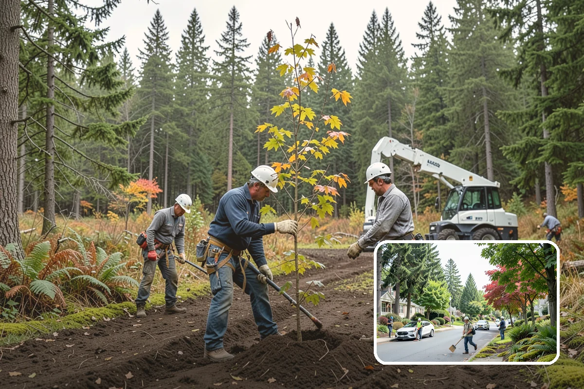 Firewood cutting and delivery in Beaux Arts Village, King County, WA - Turns removed wood and debris into usable products