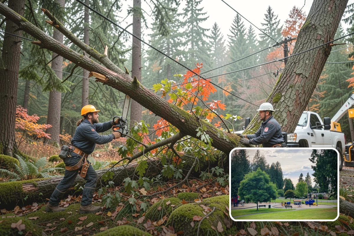 Firewood cutting and delivery in Bonney Lake, Pierce County, WA - Turns removed wood and debris into usable products