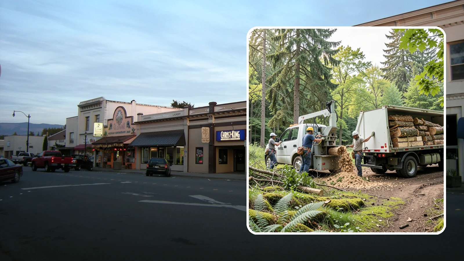 Firewood cutting and delivery in Burlington, Skagit County, WA - The cutting of logs into firewood and its delivery.