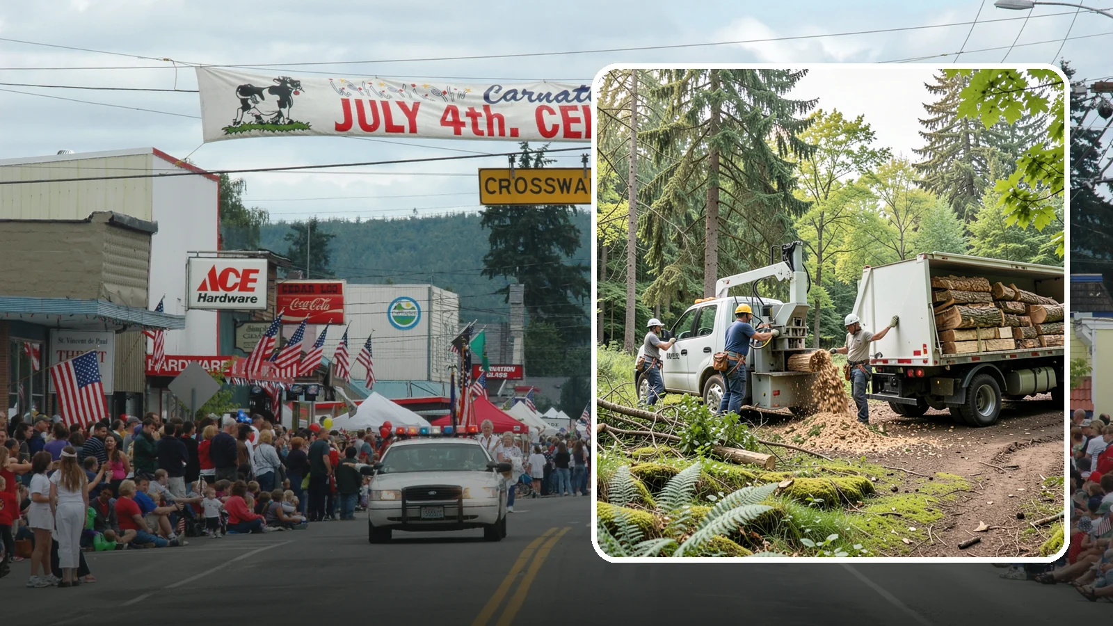 Firewood cutting and delivery in Carnation, King County, WA - The cutting of logs into firewood and its delivery.