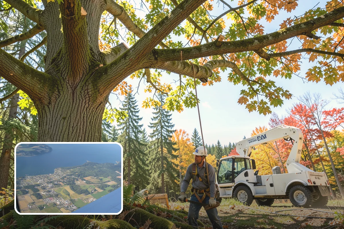 Firewood cutting and delivery in Coupeville, Island County, WA - Turns removed wood and debris into usable products