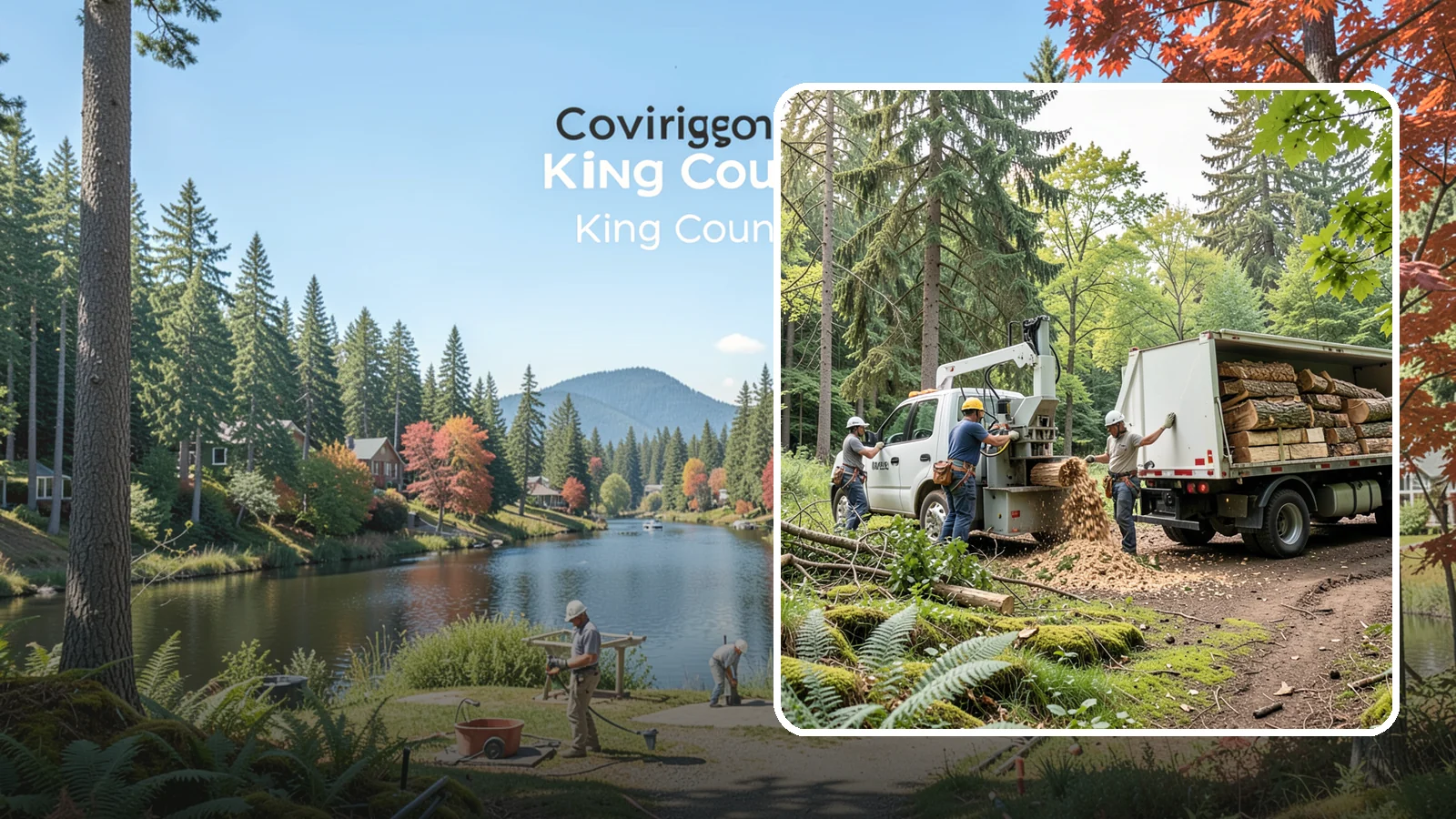 Firewood cutting and delivery in Covington, King County, WA - The cutting of logs into firewood and its delivery.