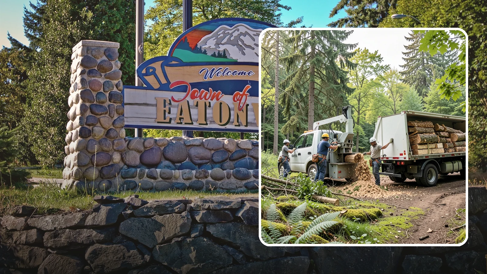 Firewood cutting and delivery in Eatonville, Pierce County, WA - The cutting of logs into firewood and its delivery.