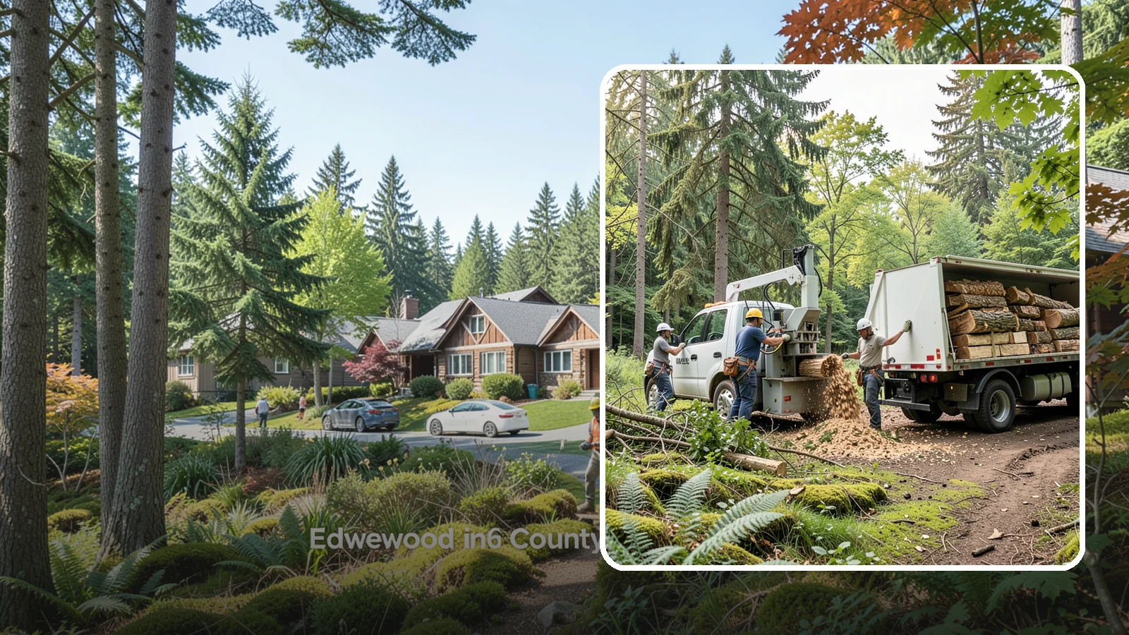 Firewood cutting and delivery in Edgewood, Pierce County, WA - The cutting of logs into firewood and its delivery.