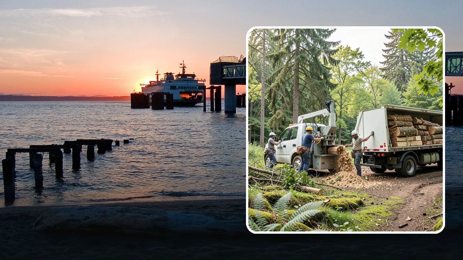 Firewood cutting and delivery in Edmonds, Snohomish County, WA - The cutting of logs into firewood and its delivery.