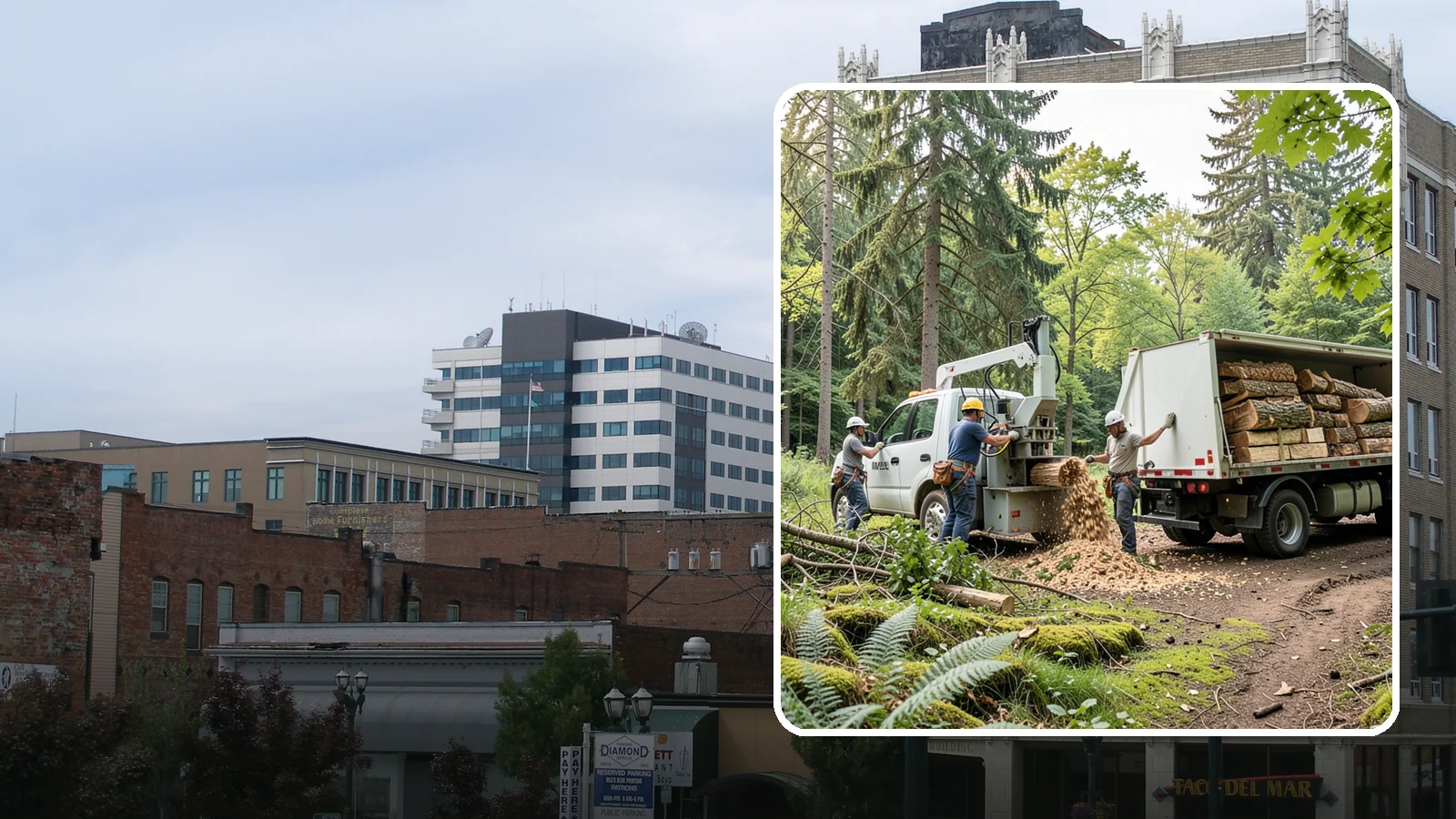 Firewood cutting and delivery in Everett, Snohomish County, WA - The cutting of logs into firewood and its delivery.