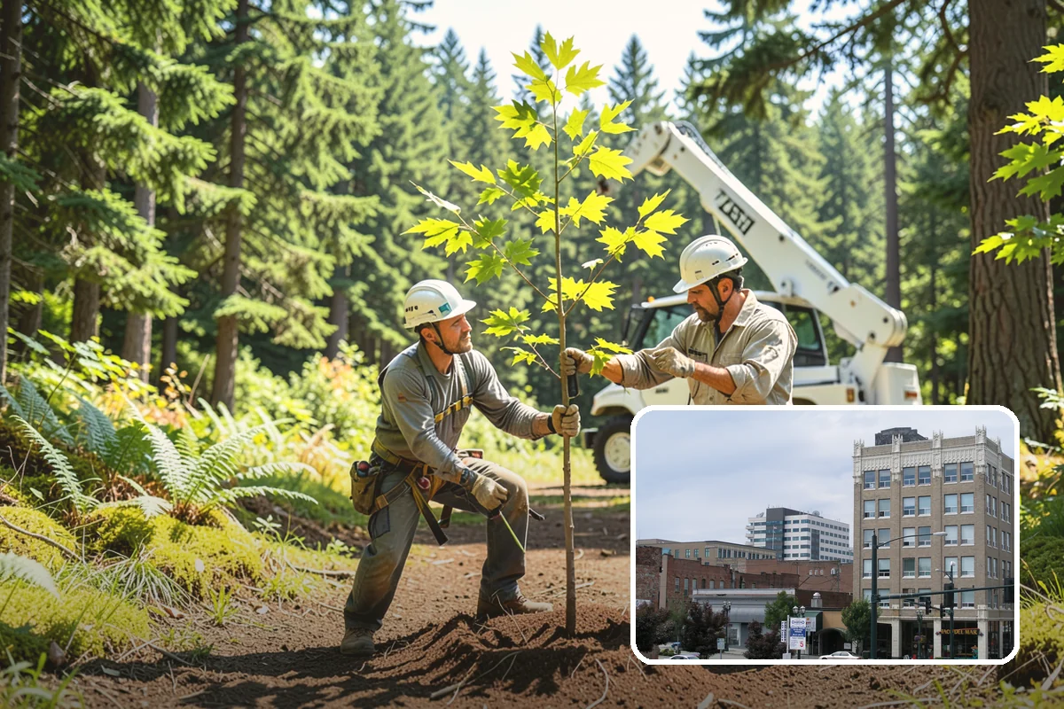 Firewood cutting and delivery in Everett, Snohomish County, WA - Turns removed wood and debris into usable products
