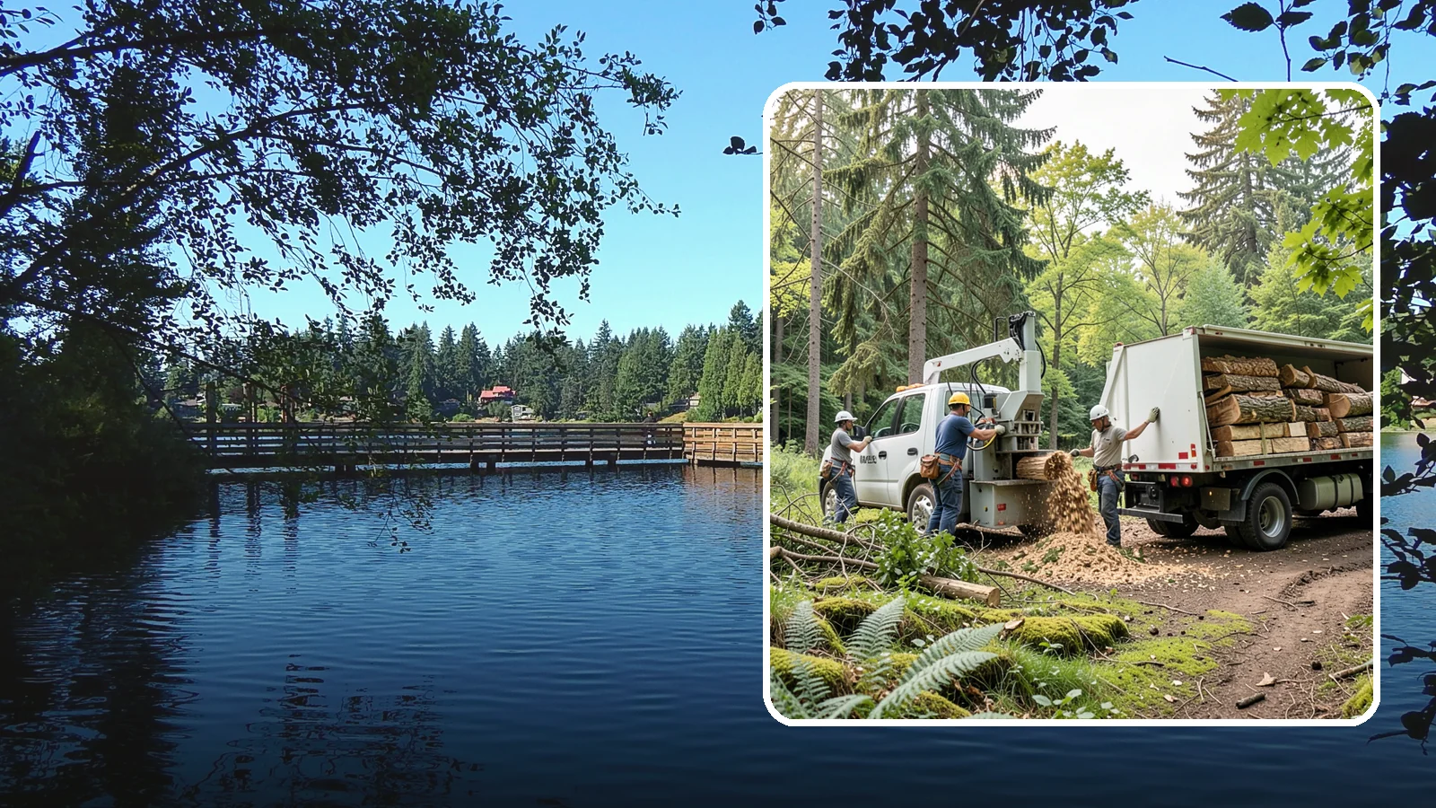 Firewood cutting and delivery in Federal Way, King County, WA - The cutting of logs into firewood and its delivery.