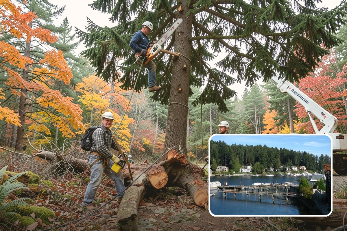 Firewood cutting and delivery in Gig Harbor, Pierce County, WA - Turns removed wood and debris into usable products