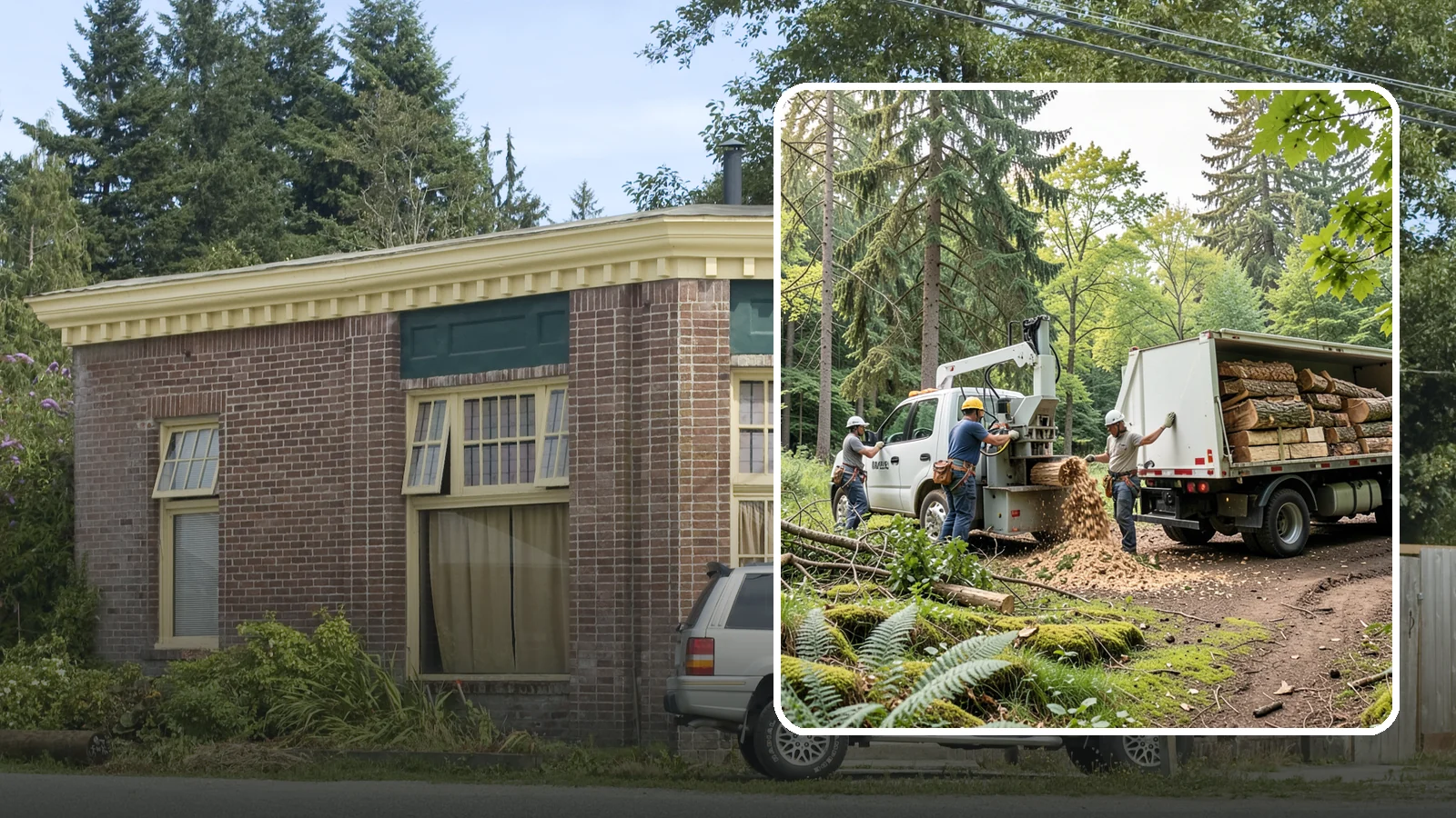 Firewood cutting and delivery in Hamilton, Skagit County, WA - The cutting of logs into firewood and its delivery.