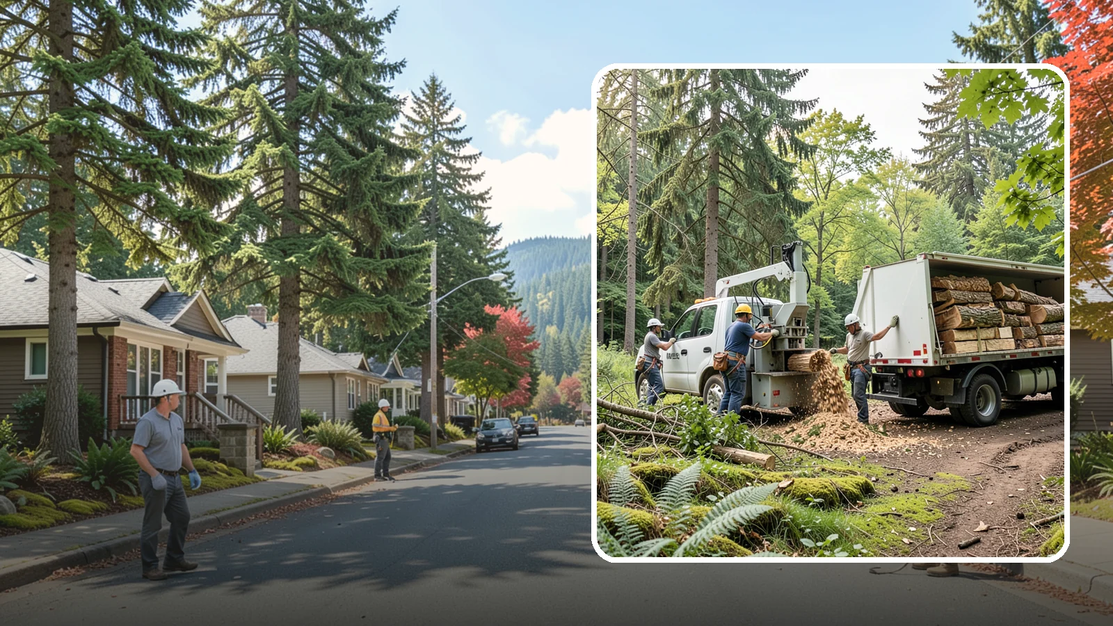 Firewood cutting and delivery in Hunts Point, King County, WA - The cutting of logs into firewood and its delivery.