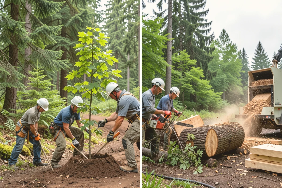 Firewood cutting and delivery in Index, Snohomish County, WA - Sort material by type and size