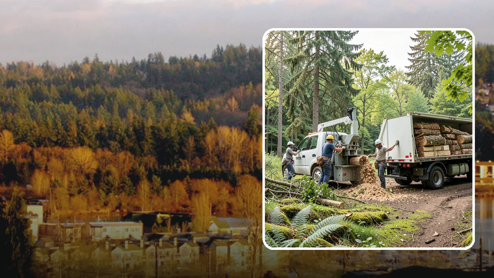 Firewood cutting and delivery in Kenmore, King County, WA - The cutting of logs into firewood and its delivery.