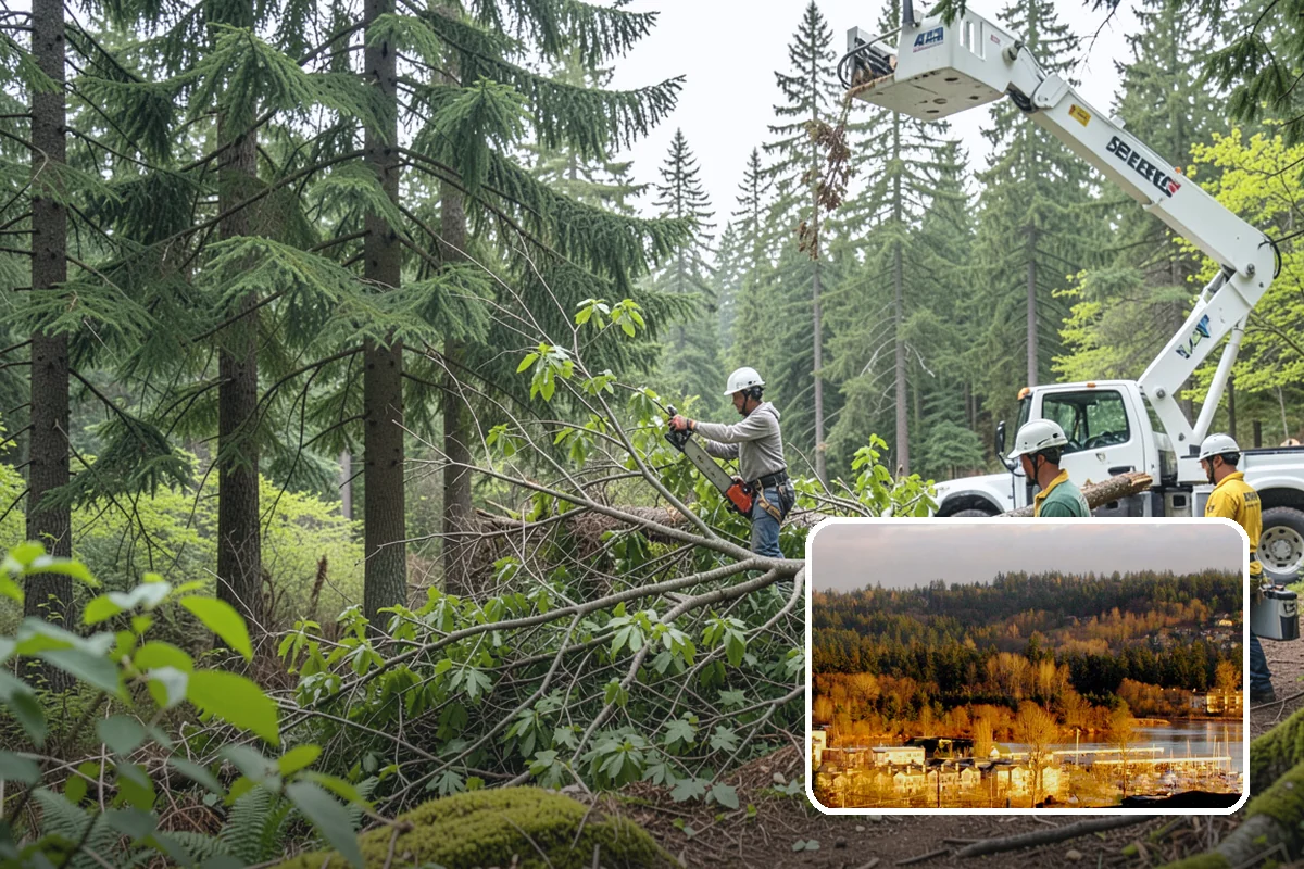 Firewood cutting and delivery in Kenmore, King County, WA - Turns removed wood and debris into usable products