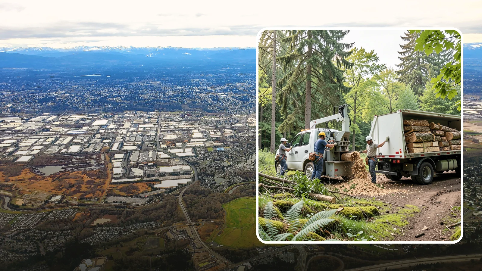 Firewood cutting and delivery in Kent, King County, WA - The cutting of logs into firewood and its delivery.