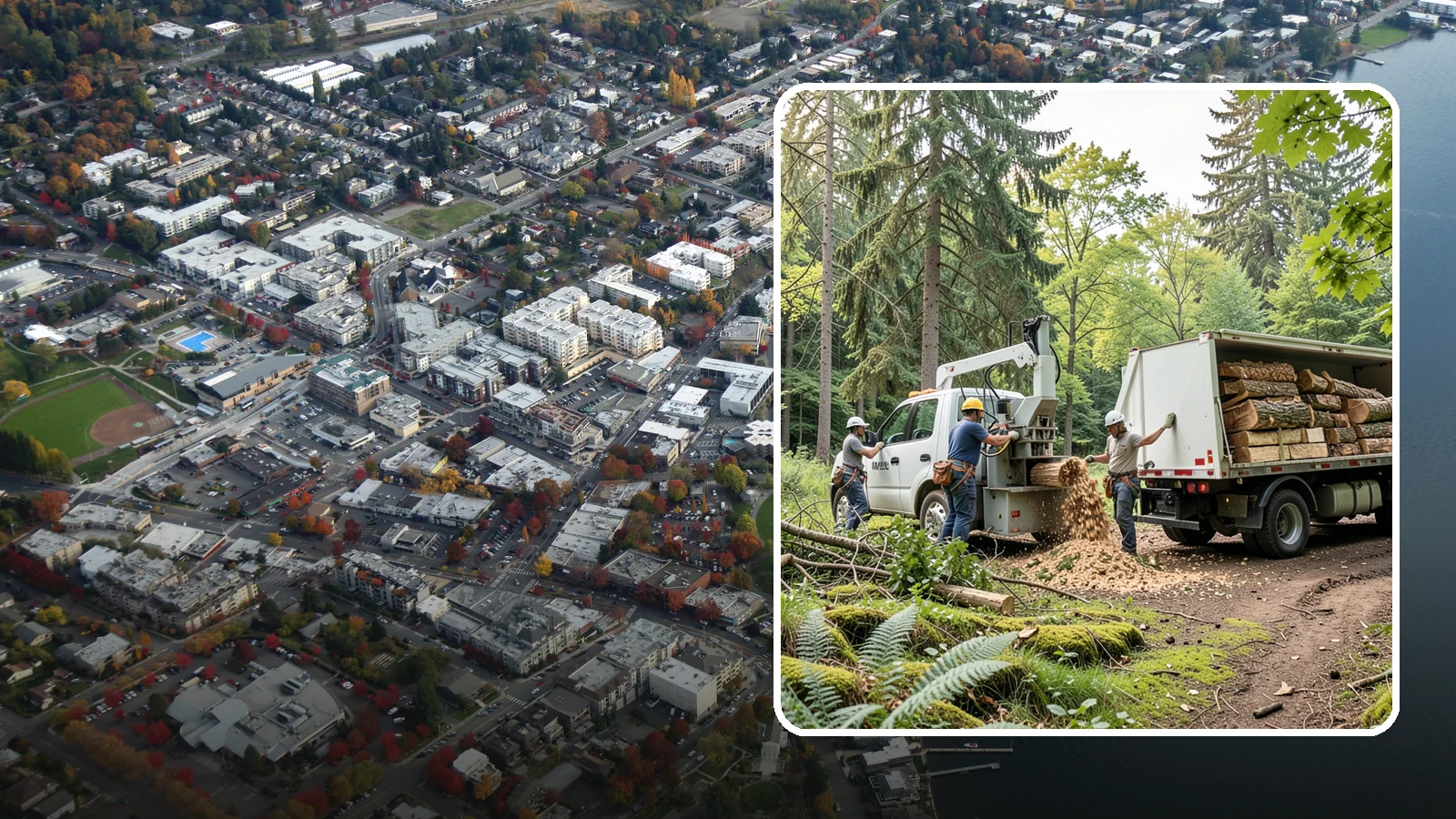 Firewood cutting and delivery in Kirkland, King County, WA - The cutting of logs into firewood and its delivery.