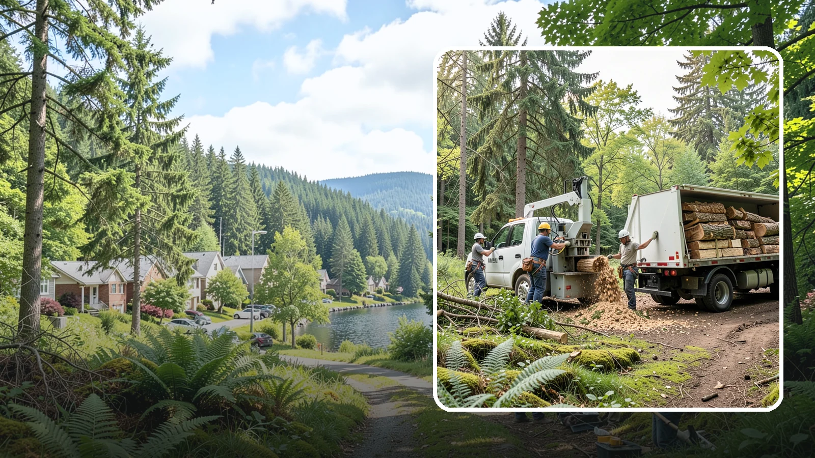 Firewood cutting and delivery in Lake Forest Park, King County, WA - The cutting of logs into firewood and its delivery.