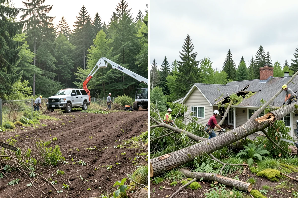 Firewood cutting and delivery in Lake Forest Park, King County, WA - Sort material by type and size