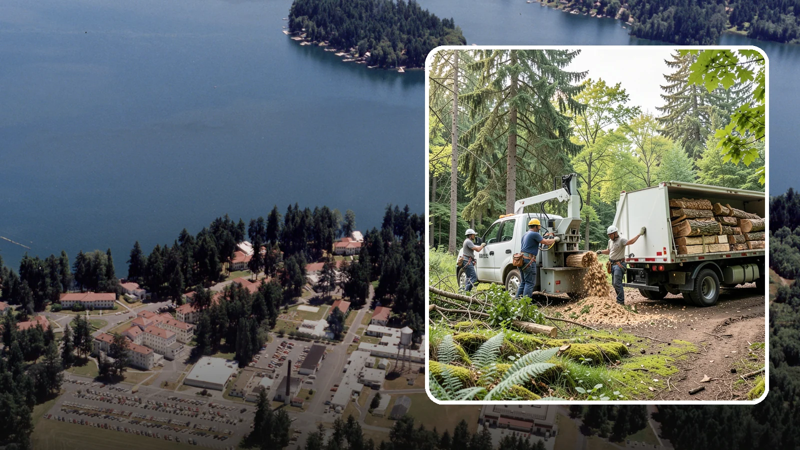 Firewood cutting and delivery in Lakewood, Pierce County, WA - The cutting of logs into firewood and its delivery.