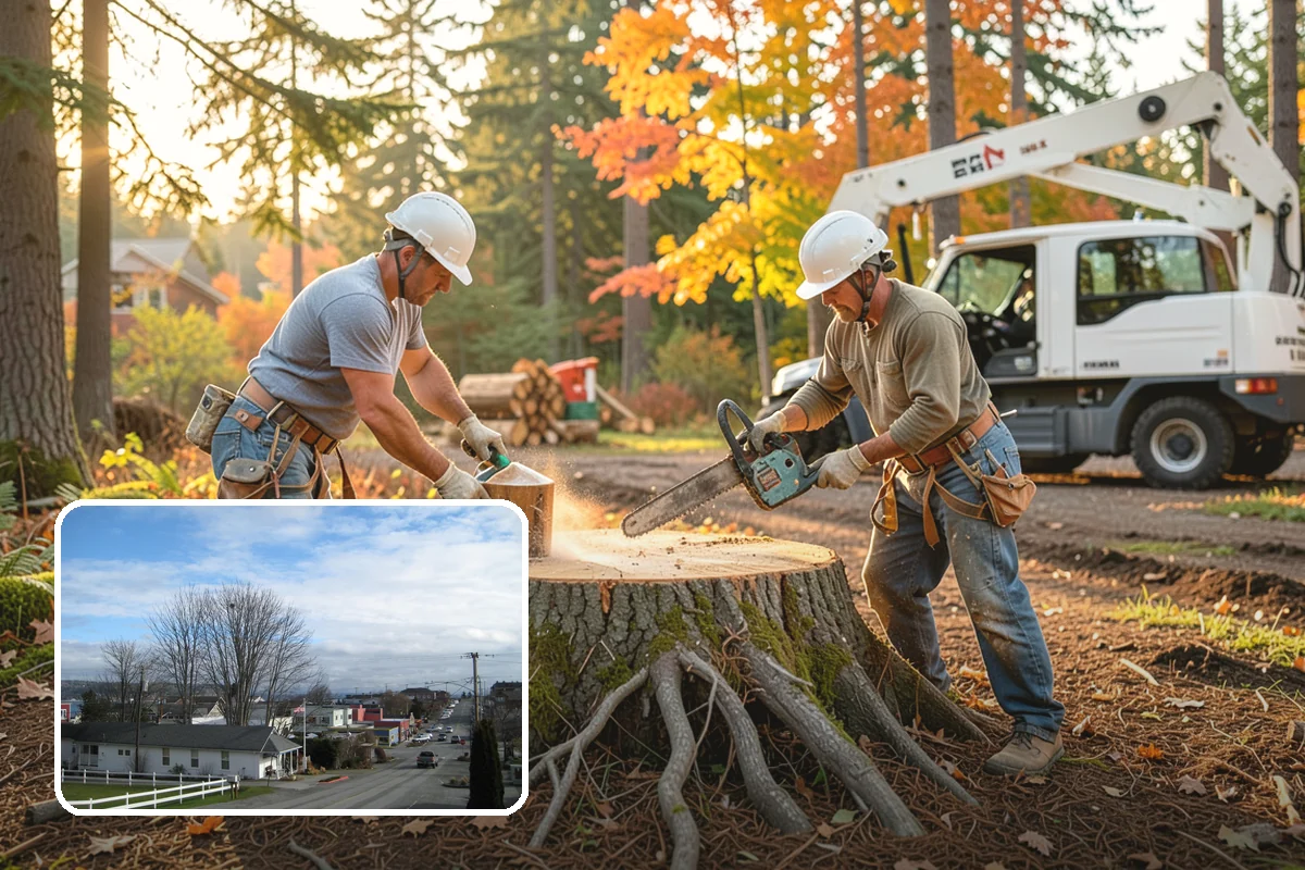 Firewood cutting and delivery in Langley, Island County, WA - Turns removed wood and debris into usable products