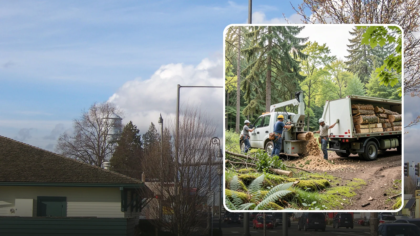Firewood cutting and delivery in Marysville, Snohomish County, WA - The cutting of logs into firewood and its delivery.