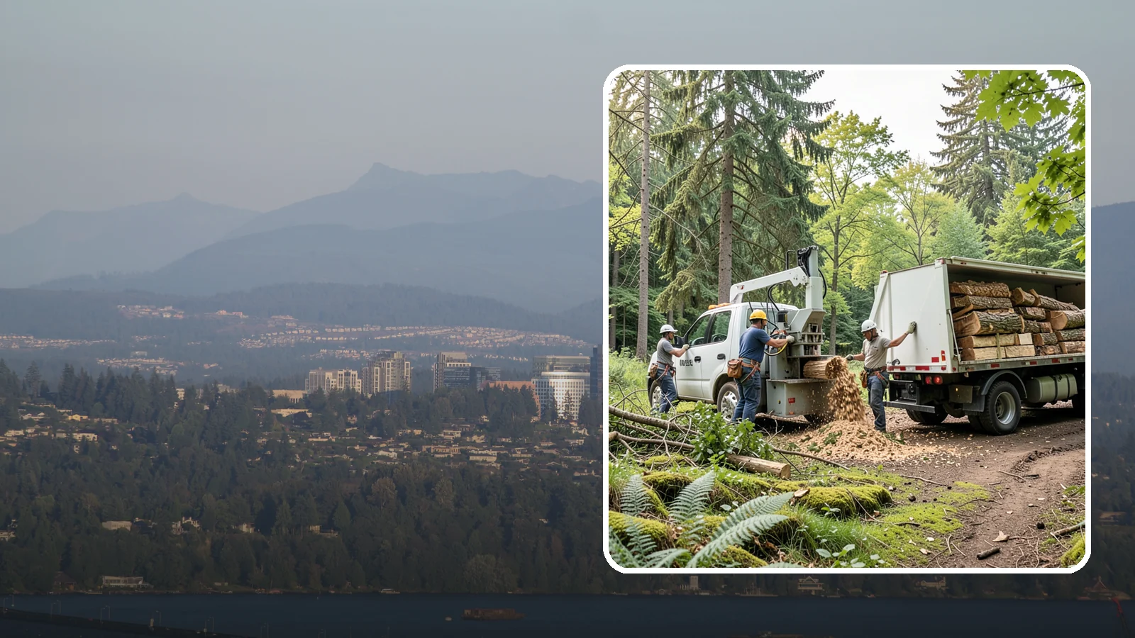 Firewood cutting and delivery in Medina, King County, WA - The cutting of logs into firewood and its delivery.
