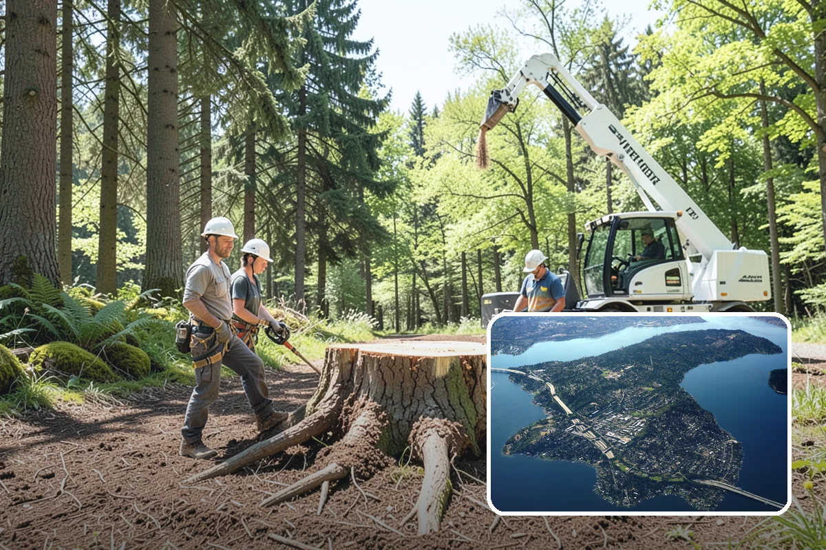 Firewood cutting and delivery in Mercer Island, King County, WA - Turns removed wood and debris into usable products