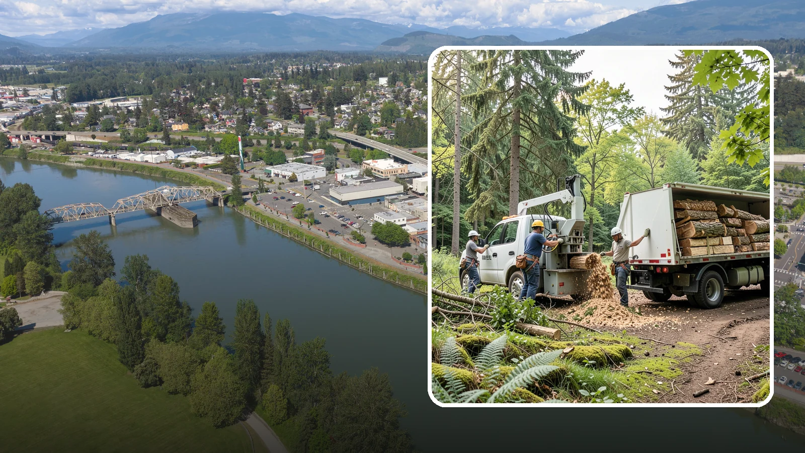 Firewood cutting and delivery in Mount Vernon, Skagit County, WA - The cutting of logs into firewood and its delivery.
