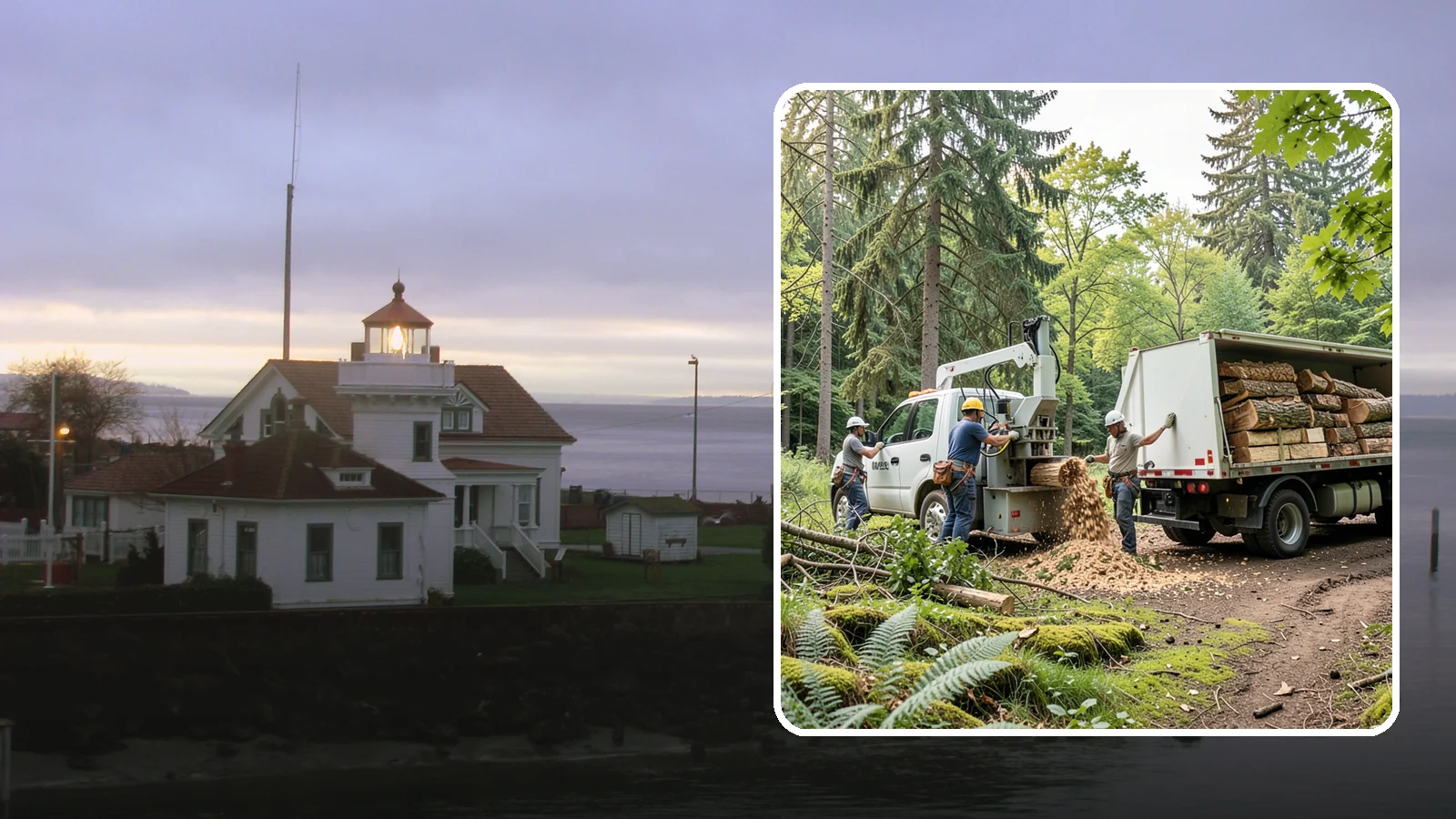 Firewood cutting and delivery in Mukilteo, Snohomish County, WA - The cutting of logs into firewood and its delivery.