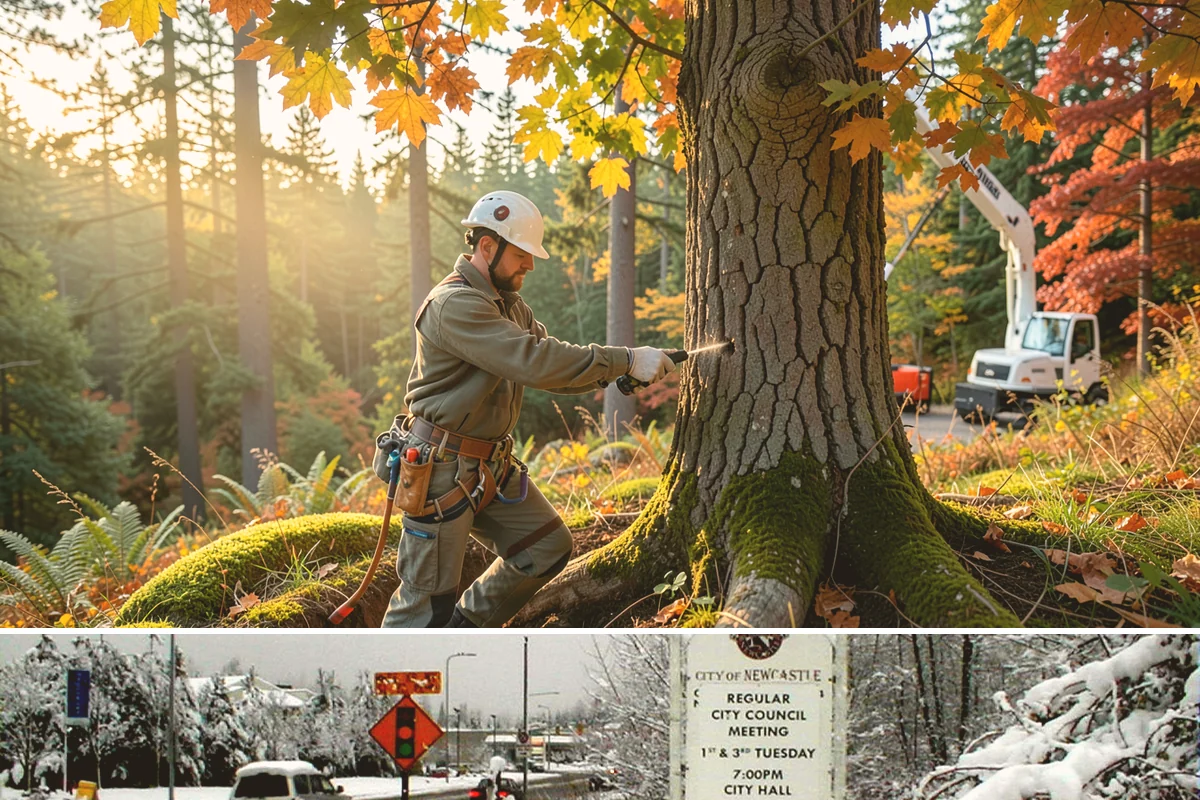 Firewood cutting and delivery in Newcastle, King County, WA - This service should account for seasonal moisture variations that impact how quickly wood seasons properly before delivery.