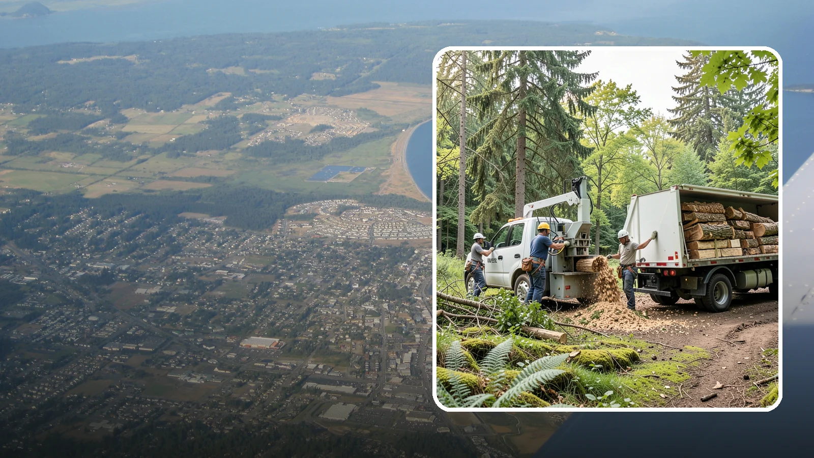 Firewood cutting and delivery in Oak Harbor, Island County, WA - The cutting of logs into firewood and its delivery.