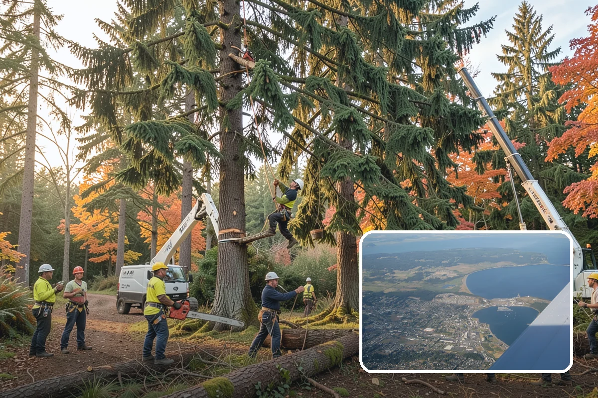 Firewood cutting and delivery in Oak Harbor, Island County, WA - Turns removed wood and debris into usable products