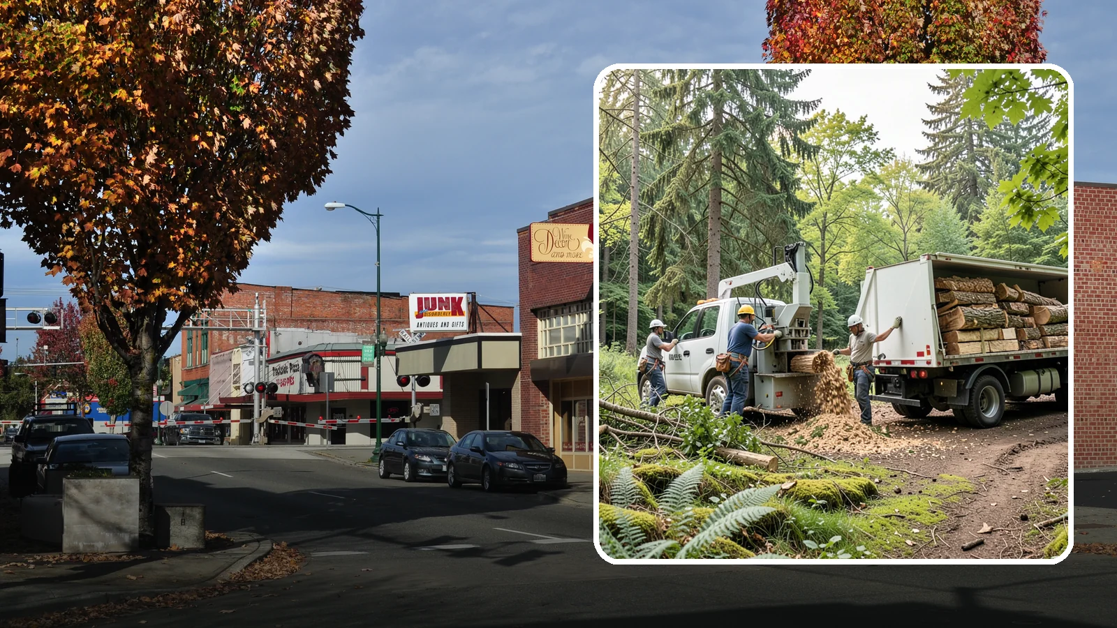Firewood cutting and delivery in Puyallup, Pierce County, WA - The cutting of logs into firewood and its delivery.