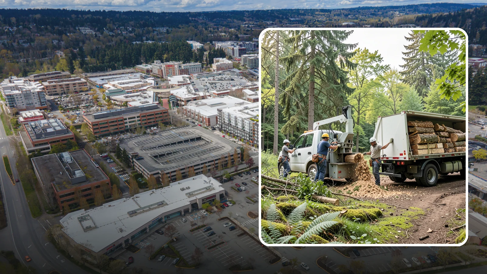 Firewood cutting and delivery in Redmond, King County, WA - The cutting of logs into firewood and its delivery.