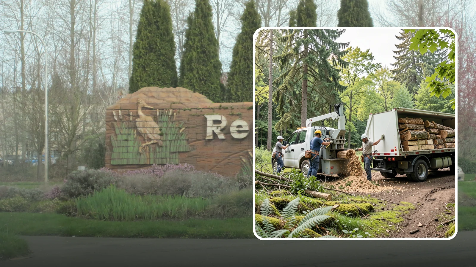 Firewood cutting and delivery in Renton, King County, WA - The cutting of logs into firewood and its delivery.