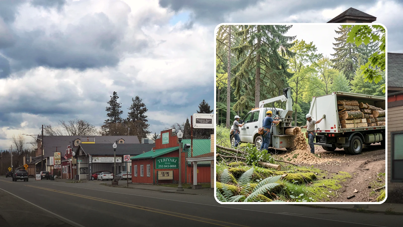 Firewood cutting and delivery in Roy, Pierce County, WA - The cutting of logs into firewood and its delivery.
