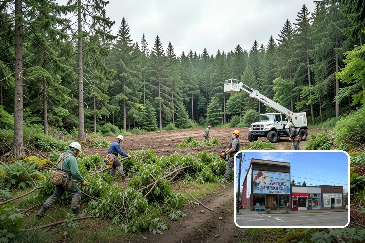 Firewood cutting and delivery in Ruston, Pierce County, WA - Turns removed wood and debris into usable products