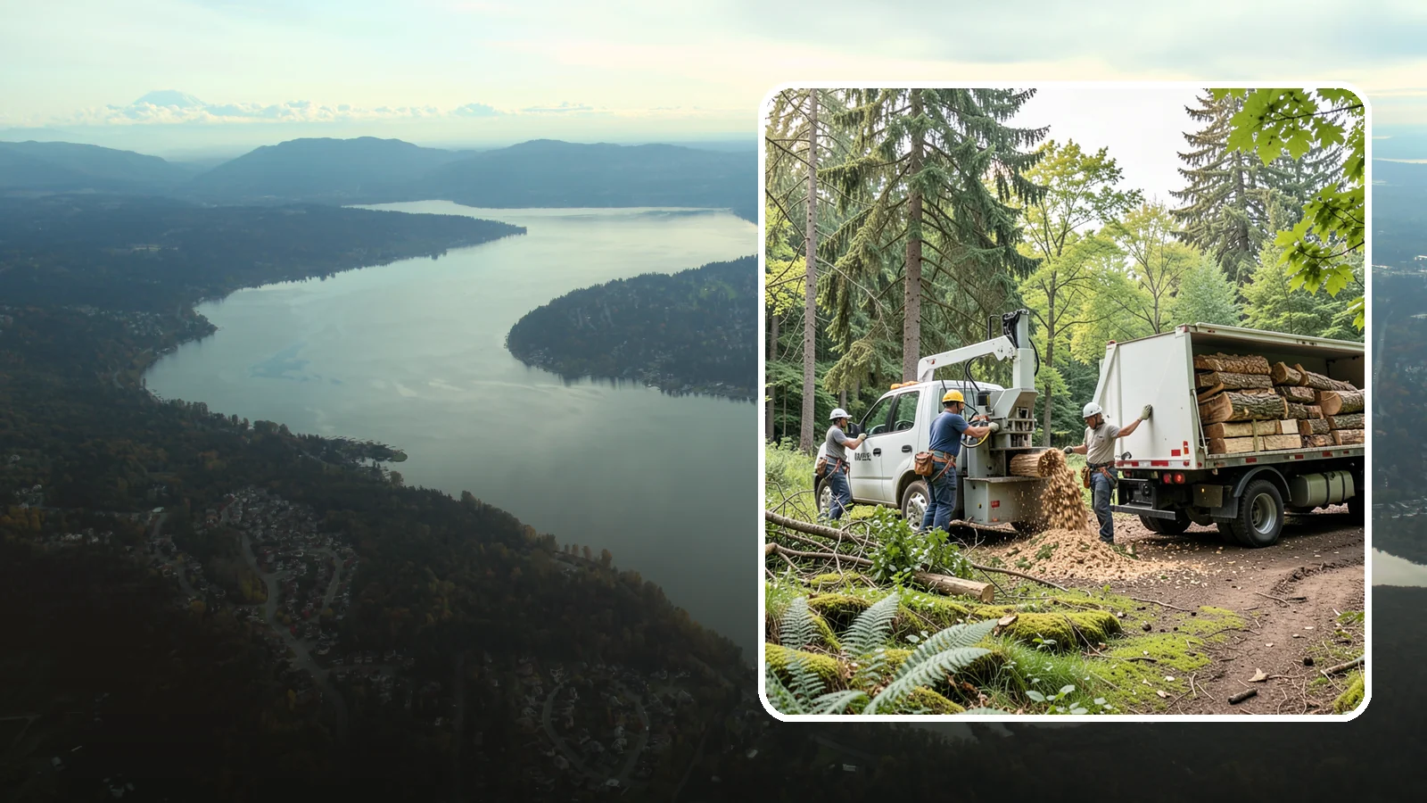 Firewood cutting and delivery in Sammamish, King County, WA - The cutting of logs into firewood and its delivery.