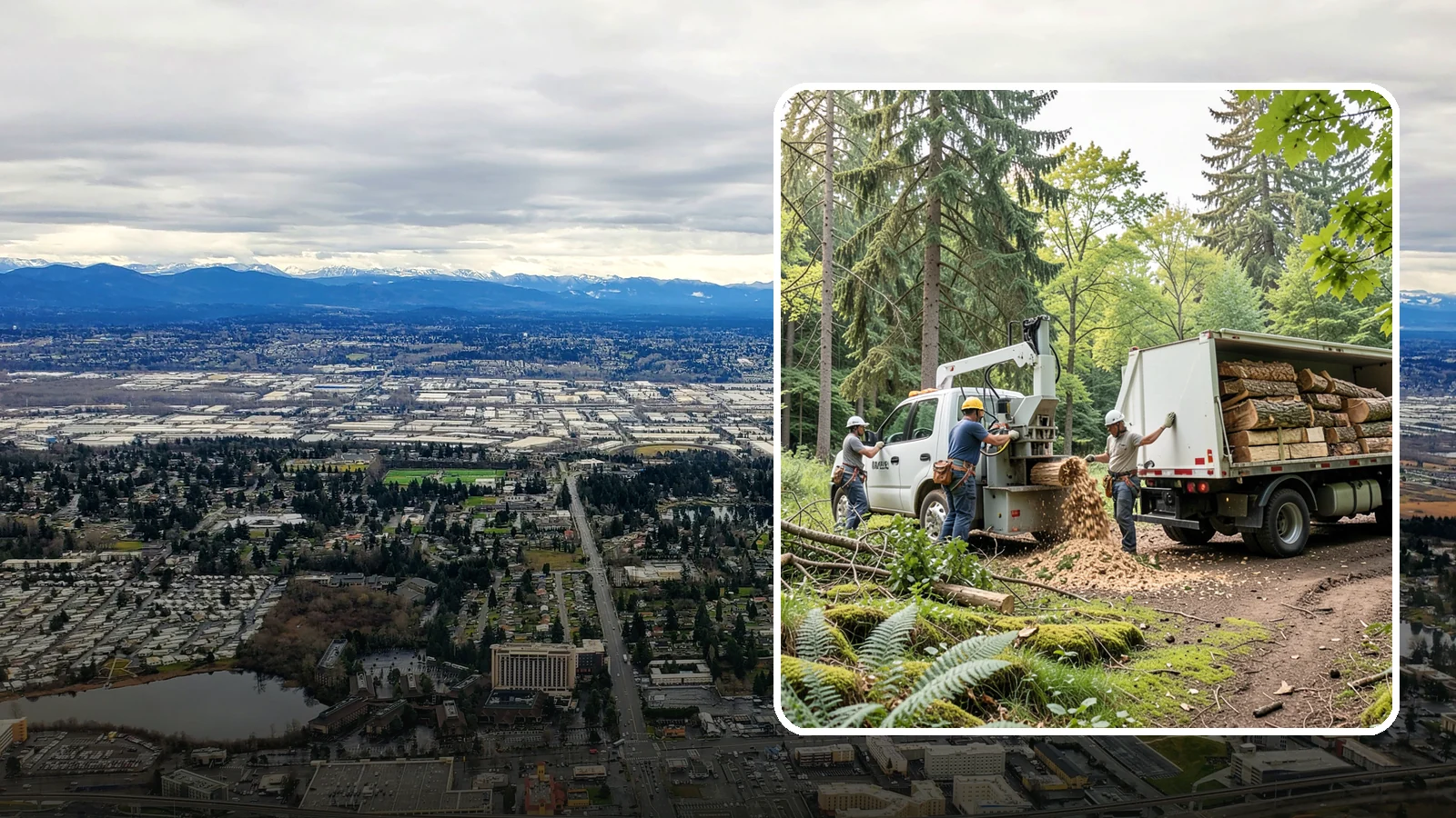 Firewood cutting and delivery in SeaTac, King County, WA - The cutting of logs into firewood and its delivery.