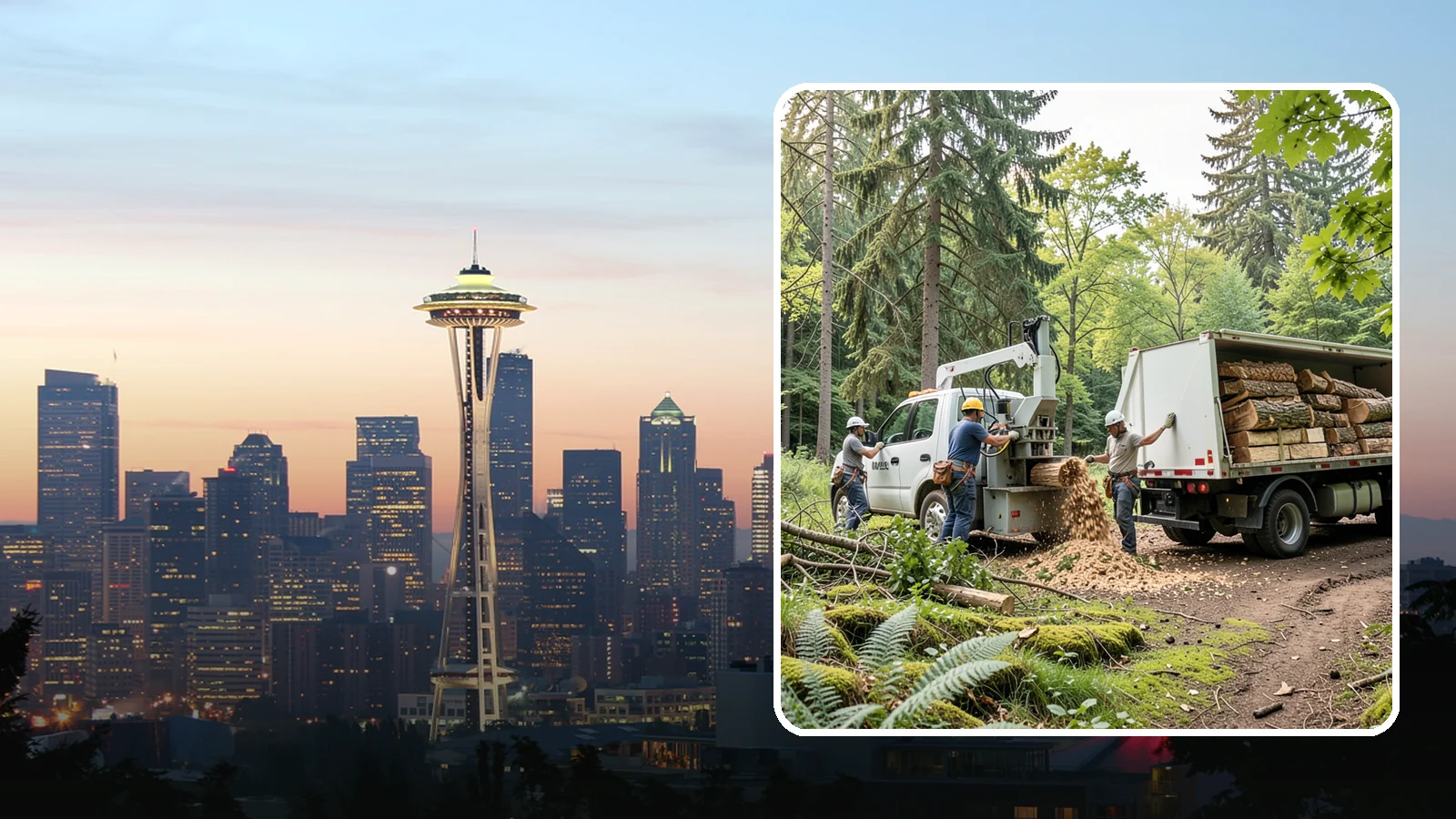 Firewood cutting and delivery in Seattle, King County, WA - The cutting of logs into firewood and its delivery.