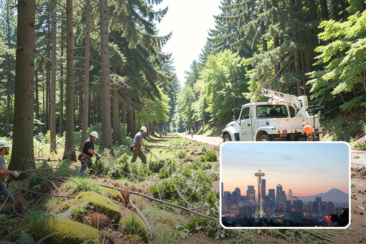 Firewood cutting and delivery in Seattle, King County, WA - Turns removed wood and debris into usable products