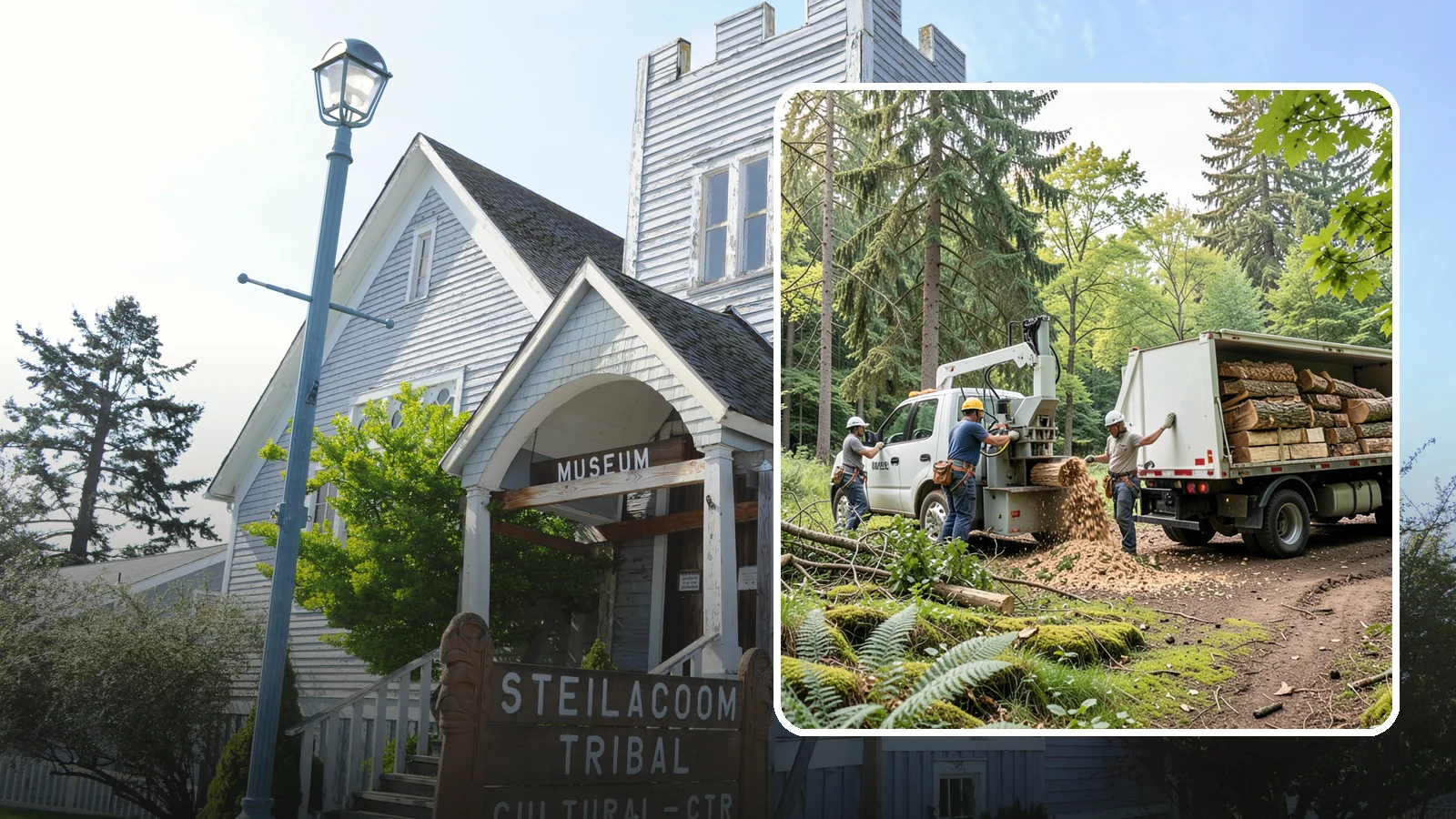 Firewood cutting and delivery in Steilacoom, Pierce County, WA - The cutting of logs into firewood and its delivery.