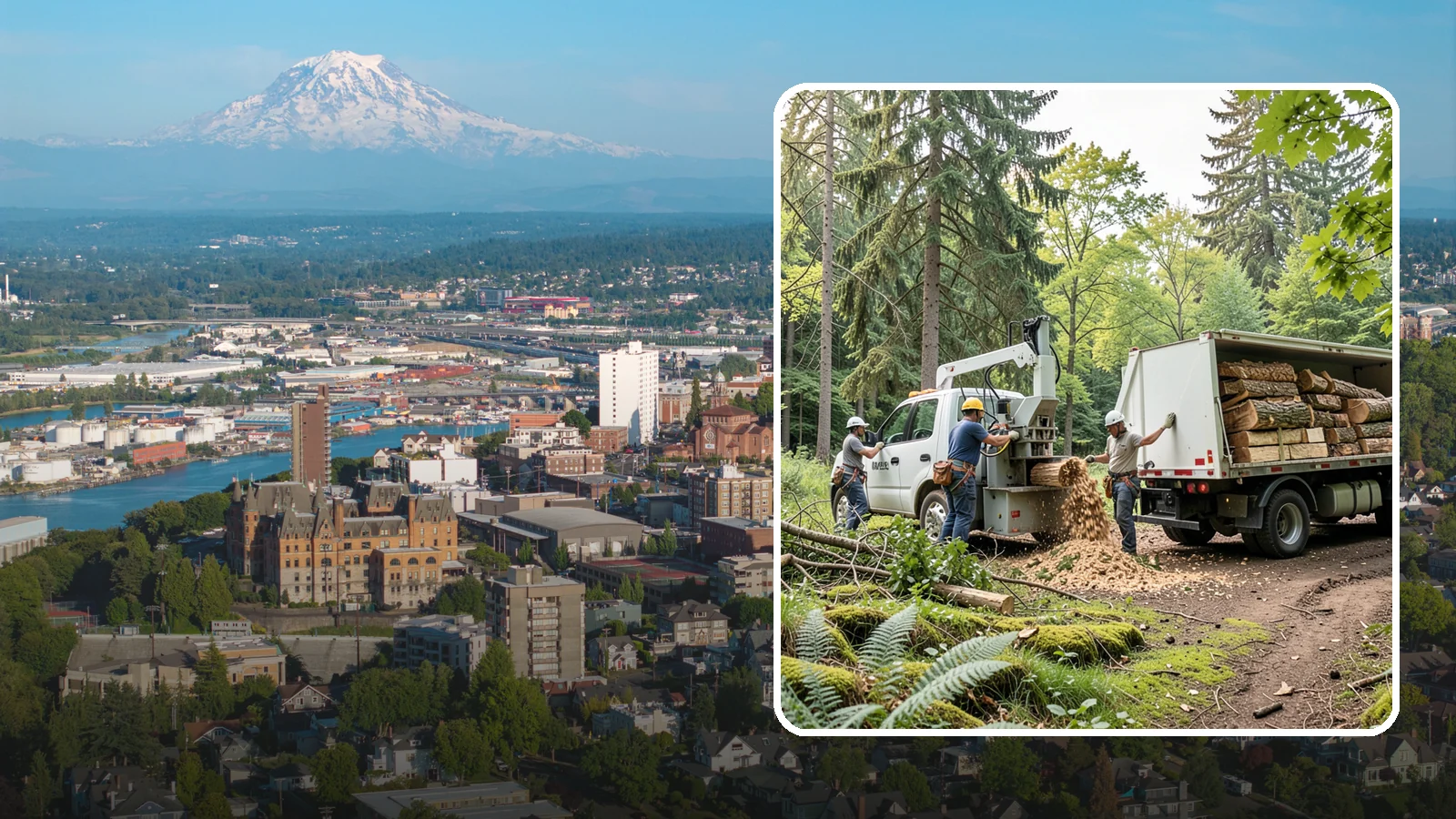 Firewood cutting and delivery in Tacoma, Pierce County, WA - The cutting of logs into firewood and its delivery.
