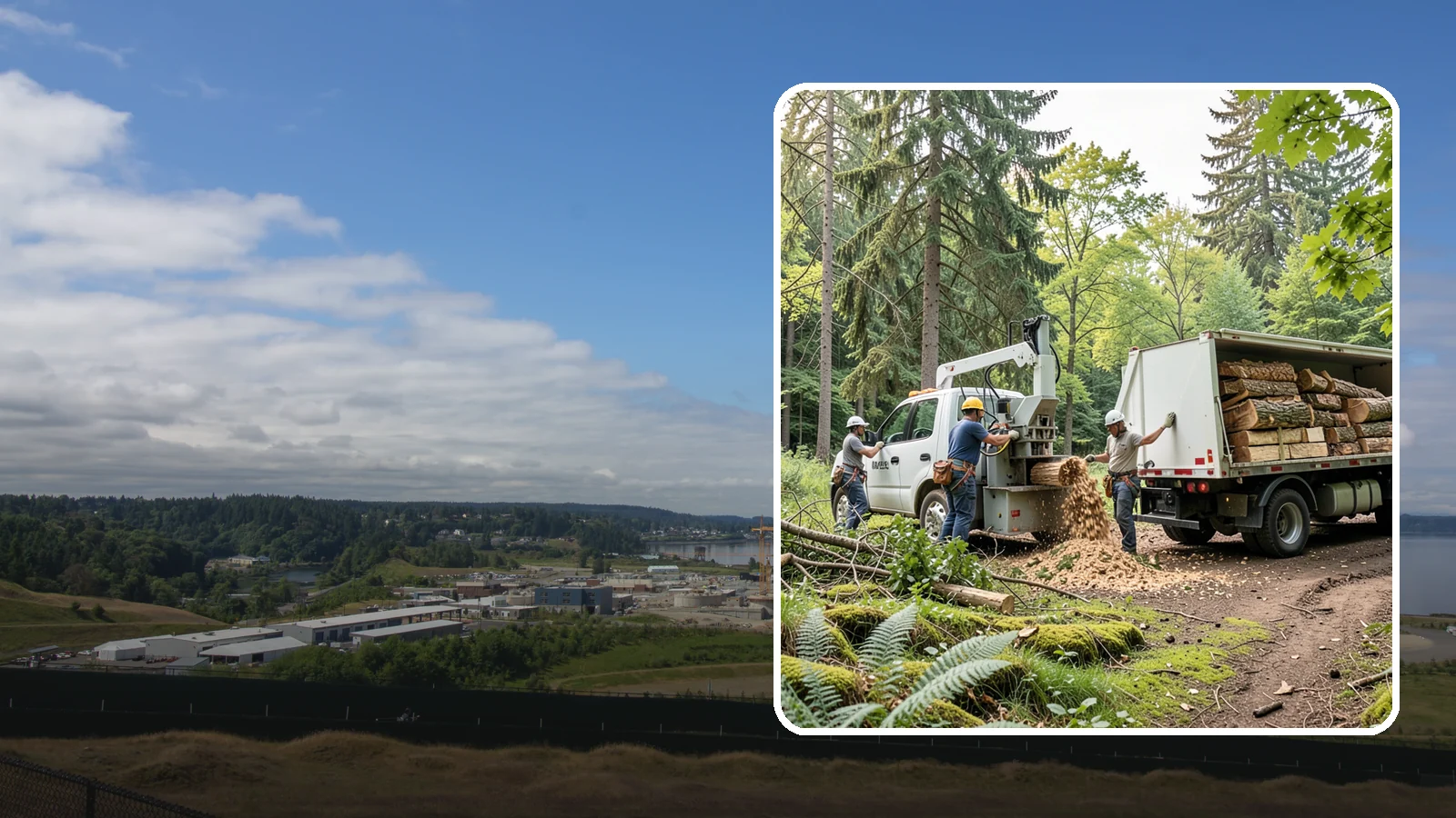 Firewood cutting and delivery in University Place, Pierce County, WA - The cutting of logs into firewood and its delivery.