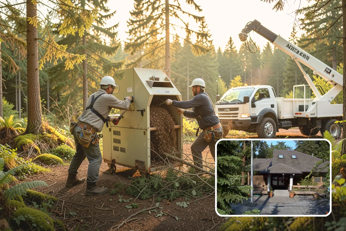 Firewood cutting and delivery in Yarrow Point, King County, WA - Turns removed wood and debris into usable products