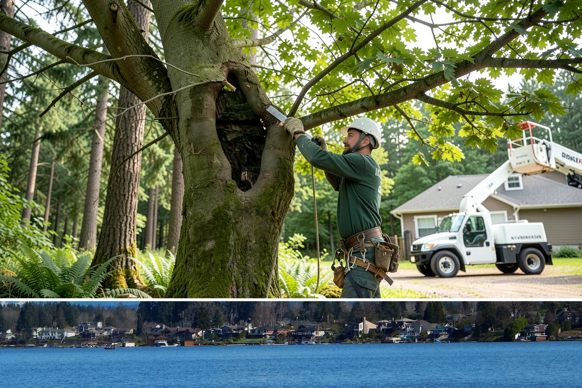 Fruit tree pruning in Lake Stevens, Snohomish County, WA - In the Puget Sound climate, this service follows recognized arboricultural standards with timing adjusted to species-specific...